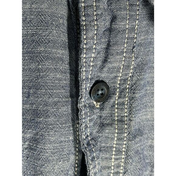 Woolrich Mens Blue Chambray Button Front Shirt Size XL - Picture 5 of 6